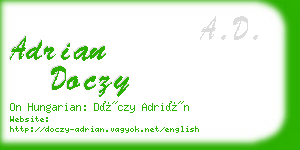 adrian doczy business card